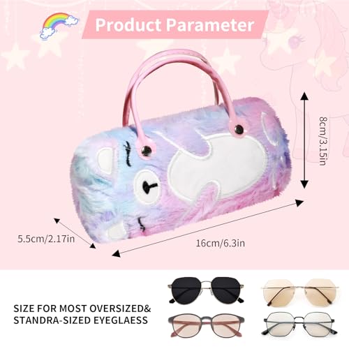 Image of PERFECTSIGHT Hard Shell Eyeglasses Case, PU Leather Protective Glasses Case, Cute Eyeglass Case for Women Men Girls