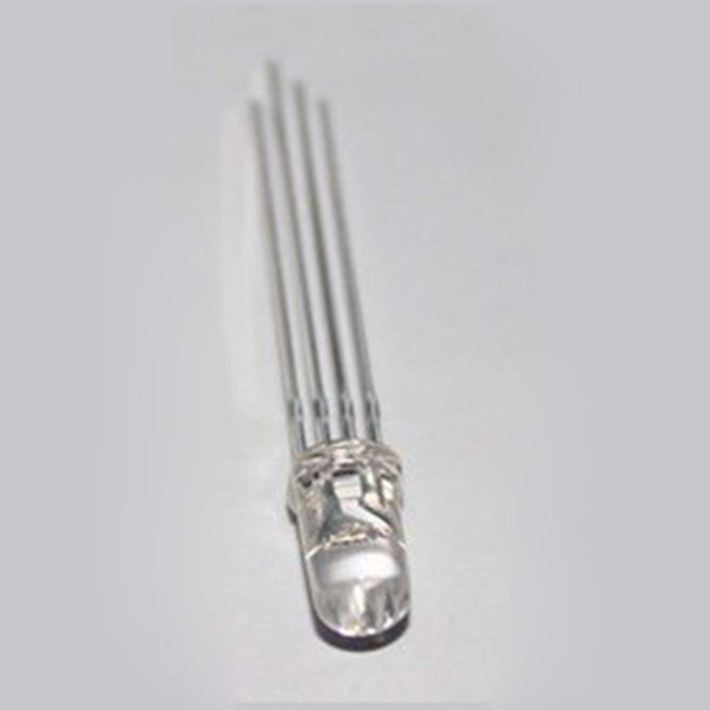 Hotaluyt 50pcs 5mm 4-Pin RGB Full Color LED Light Light,Common Cathode Light,Transparent Common Cathode - Transparent