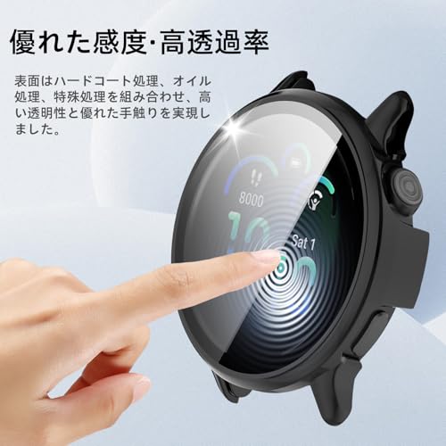 Image of For Garmin Vivoactive 6 Protective Case, Lightweight, PC + Tempered Glass Cover, 9H Hardness, Easy Installation, All-in-One Protection, Anti-Scratch, Shockproof, HD High Transmittance