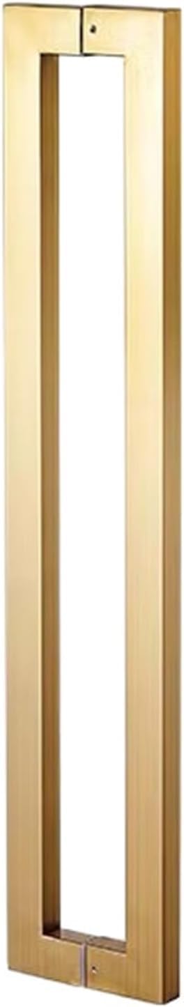 BHGFYXBS Rectangle Barn Sliding Door Handle For Glass Doors, Stainless Steel No Fingerprints Interior Exterior Handle Push Pull, Easy Installation,Gold-150Cm/59,Gold-150cm/59