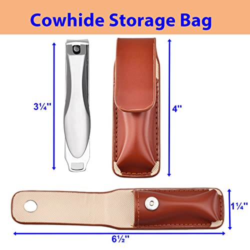 Wotermly Fingernail Clippers For Man And Women, Extra Large Toenail Clippers Cutter With Nail File For Thick Nails, Sharp And Heavy Duty Fingernail Clippers With Case For Adults And Seniors Gifts #TOP4