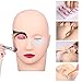 Practice Training Head with 10 Pairs Practice Eyelash Strips, Beauty Star Makeup Cosmetology Mannequin Doll Head, Eyelashes Extension Face Makeup Massage Practice, Stainless Steel Lash Tweezers