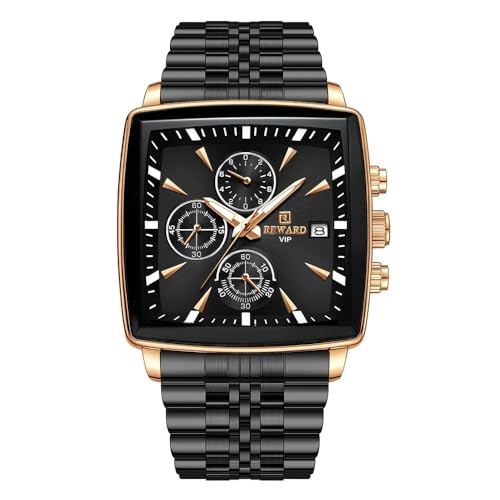 DAXIAOYU Reloj rectangular de cuarzo para hombre, reloj de pulsera de lujo, reloj de...