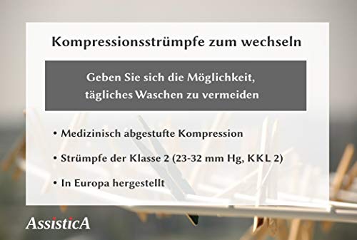 Mi-bas de compression pour voyages et stations debout prolongées beige - 3