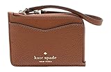 Kate Spade New York Leila Leather Card Holder Wristlet Warm Ginger