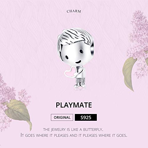 Vinwos Girl Boy Silver Charm Beads Pendant Fit Pandora Bracelets Jewelry For Woman Enamel Processed 925 Sterling Silver Charms (Boy) #TOP2