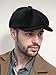 Senker Fashion Newsboy Cap for Men, 8 Panel Wool Blend Ivy Newsies Cabbie Hat Winter Flat Beret for Old Man Cabbie Driving Black Black