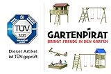 Gartenpirat Klettergerüst Spielgerüst aus Holz für den Garten mit Reck und Kletternetz - 4