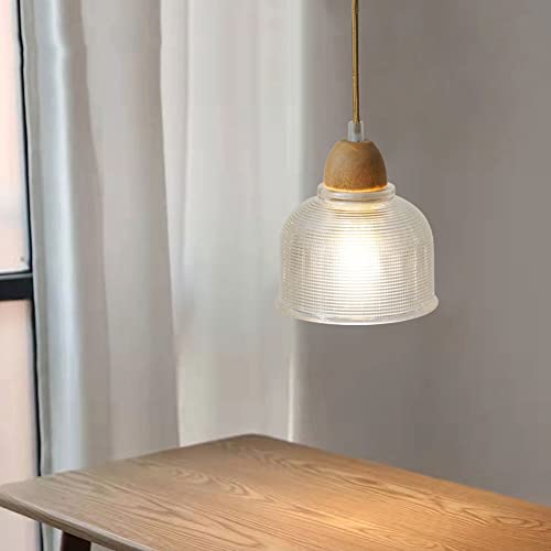 Lampe à suspension en verre médiéval rétro avec fil réglable pour chevet et bar