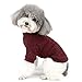 Zunea Classic Dog Sweater for Small Dogs Girls Boys Winter Warm Coat Puppy Clothes Jumper Soft Cotton Knitwear Pullover Knitted Apparel Cold Weather Pet Clothing for Chihuahua Doggie Red XXL