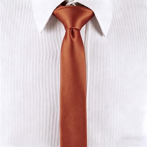 Image of Landisun Black Tie Men Women Solid Skinny Ties Slim Ties Satin Tie