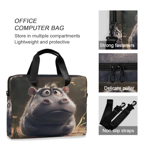 Funda para laptop portátil con asa y correa 15.6 pulg miniatura 5