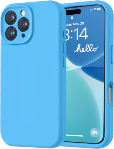 Image of LOVE 3000 Designed for iPhone 16 Pro Max Case, Premium Silicone with [Soft Anti-Scratch Microfiber Lining] Shockproof Protective Phone Case for Men Women Girls 6.9 inch, Blue