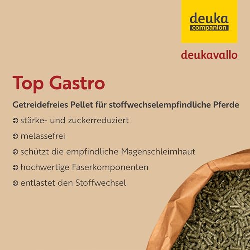 deukavallo Top Gastro 20 kg | Pferdefutter | Spezialfutter für Magen- und stoffwechselempfindliche Pferde | Ergänzungsfutter für Pferde…