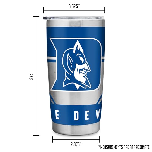 Gobelet Duke Blue Devils en acier inoxydable de 591 ml avec couvercle hermétique