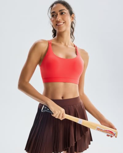Image of RUNNING GIRL Sports Bras for Women,Padded Sports Bra Tank Top Sexy Crisscross Back High Impact Longline Workout Yoga Bra