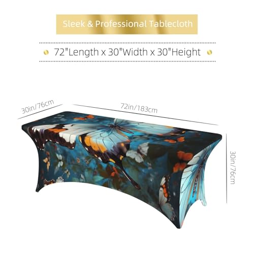 Nappe extensible infroissable pour table 1,8 m avec découpe papillon - 7