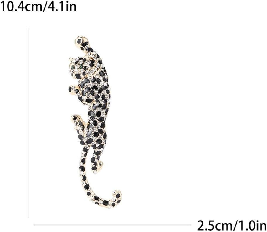 Vintage Gold Leopard ，Punk Animal Brooch Pin，Suit Stud, Shirt Studsfor women for men，Dainty Christmas Wedding Birthday Holiday Jewelry Unisex Clothing Accessories