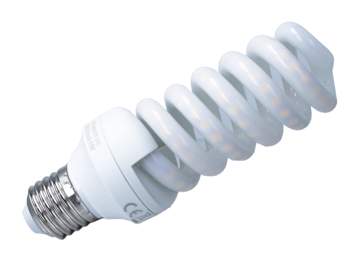 LEDLUX Lámpara LED en espiral E27, 13 W = 104 W, 1200 lúmenes, diámetro 42 mm, longitud 130 mm, forma de lámpara de ahorro de energía CFL (12, 4200k)