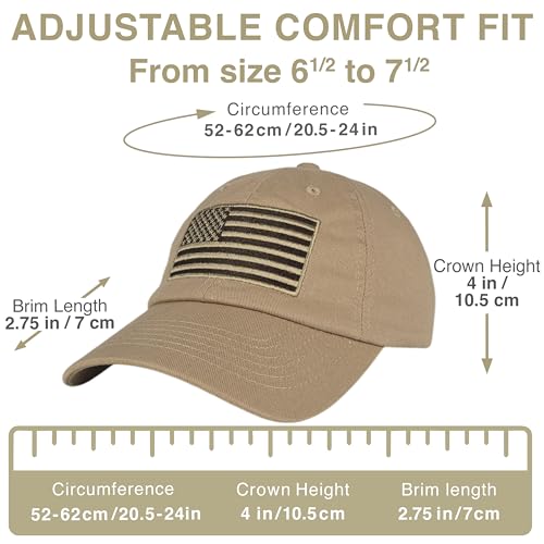Image of E BY ELIDAN USA Hat, Embroidered American Flag Baseball Cap for Men Women