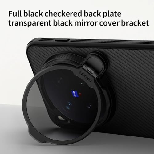Image of Nillkin Case for Vivo X300 Pro (6.78 inch Inch) CamShield Prop Magnetic Flip Style Transparent Black Lens Camera Protect Mobile Holder TPU + PC Black Color
