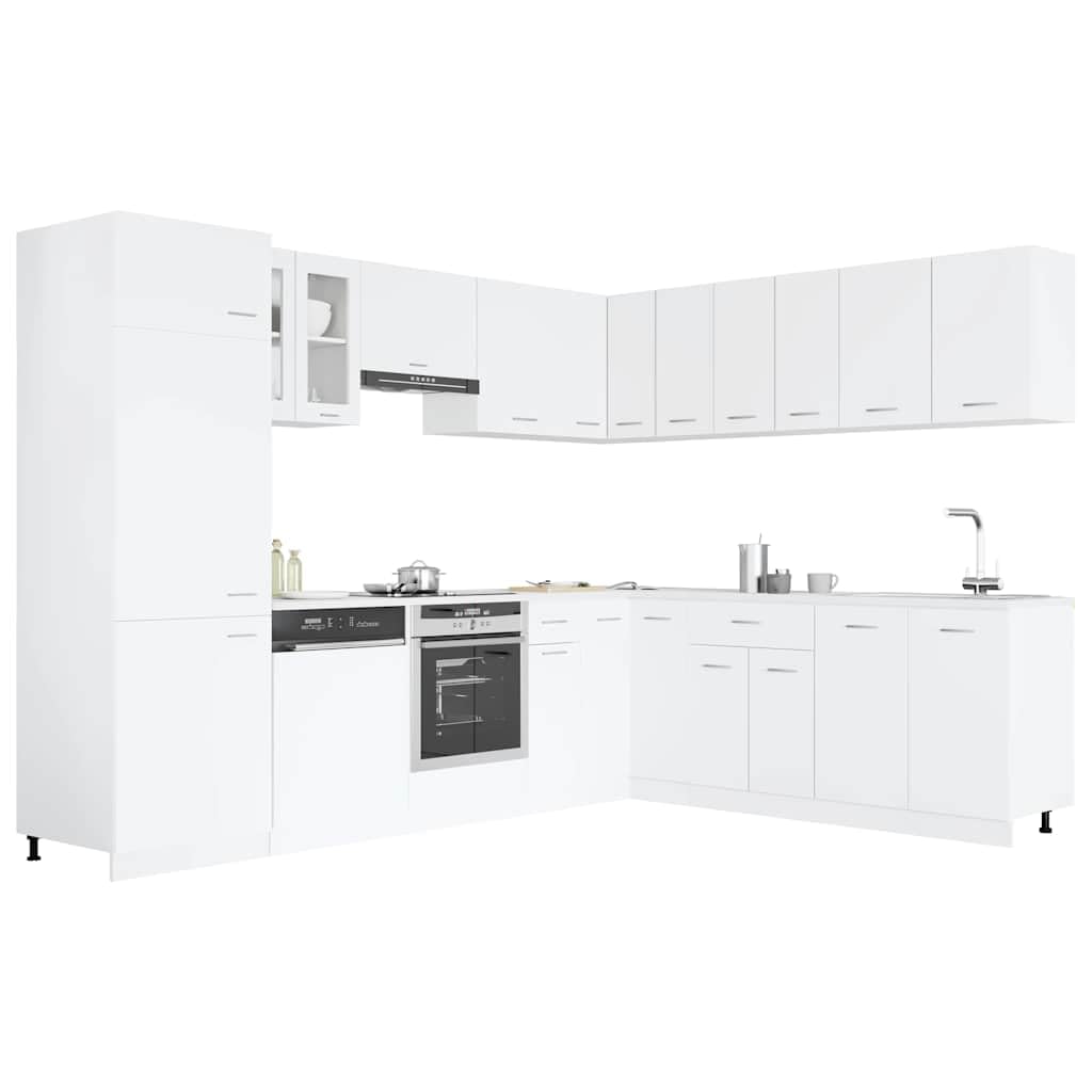 Lyon - Juego de 14 muebles de cocina modulares con tapa para lavavajillas y amplio espacio de almacenamiento para vajilla, ollas y utensilios de cocina