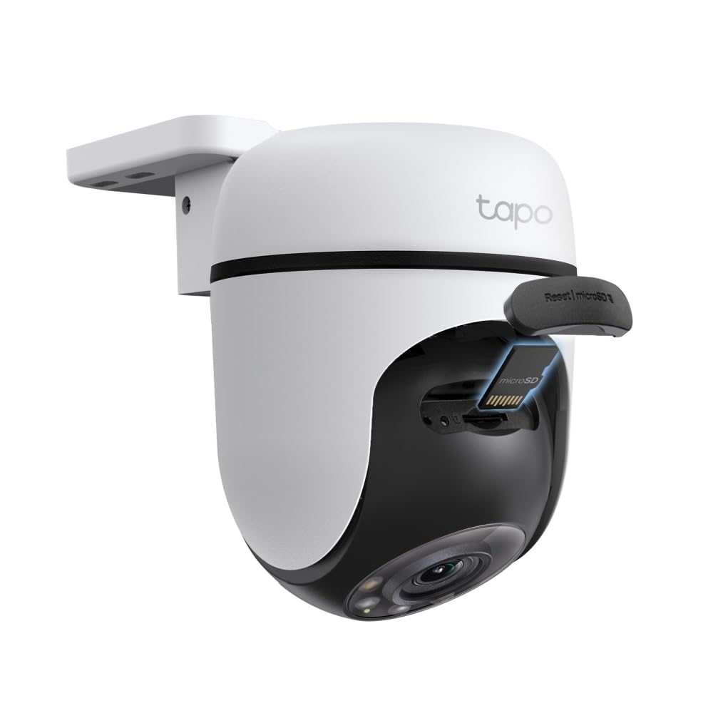 Tapo TP-Link C500 WLAN Überwachungskamera Außen, 360° Sichtbereich, 1080p Auflösung, Bewegungserkennung, Nachtsicht bis zu 30 m, Zwei-Wege-Audio, Kompatibel mit Alexa & Google