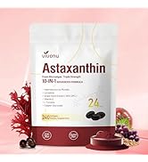 10 in 1 Astaxanthin Supplements 24mg, 4 Month Supply, Astaxantina Antioxidant from Fresh Haematoc...