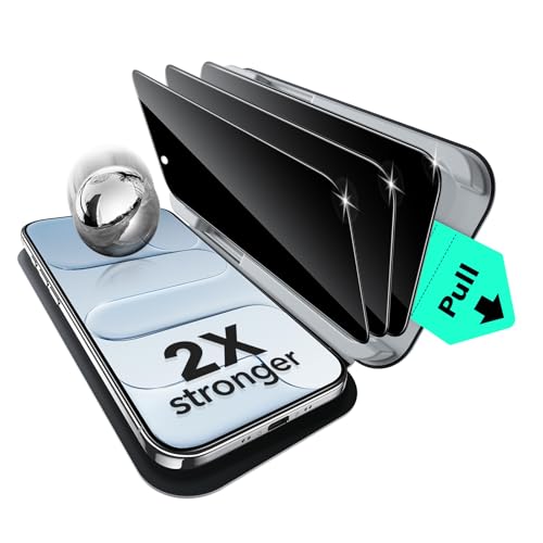 El Mejor Listado de Privacidad y pantallas de protección Top 10. 50 ESR Protector de Pantalla de privacidad para iPhone air, Grado militar, Dureza 9H, Vidrio templado antiespía con bandeja UltraFit