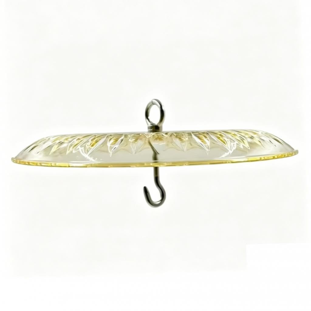 Protection pluie pour mangeoire oiseaux dôme transparent de jardin jaune Gralara