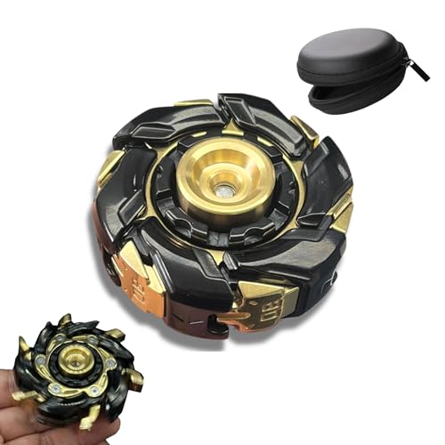Image of EDC Fidget Sliders Open Armor Spinning Top Fidget Toys for Adults - Metal Stress Relief Gyroscope, ADHD & Anxiety Decompression Toy, Office Desk Cool Toy, Rotating Fingertip Spinner (Silver-Gold)