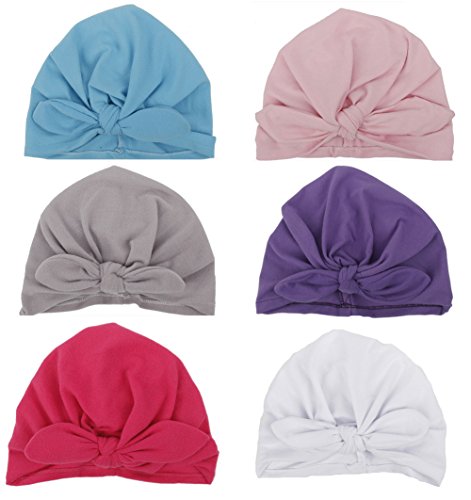 Qandsweet Baby Girl Hats Infant Toddler Cotton Caps Rabbit Ear Style Turban 3-36 Months #TOP1