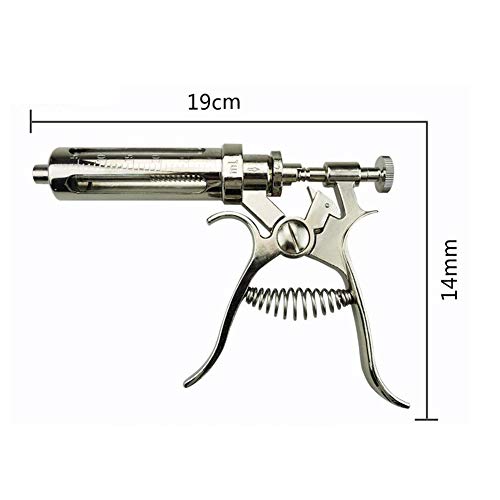 WHYTT Injector Livestock Veterinary Instrument Semiautomatic Continuous Syringe Adjustable Farm Tools Livestock,Suitable For Pigs,Sheep,Cattle, Dose Gun for Livestock,A