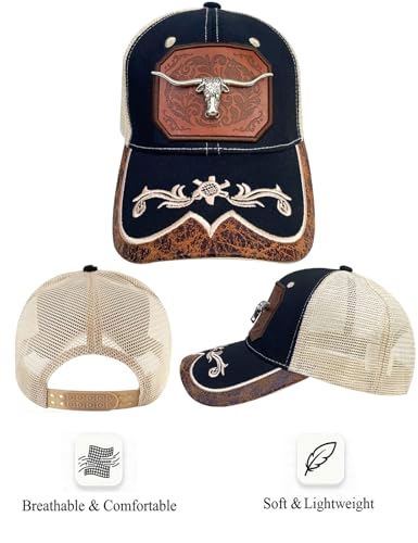 Image of TOPACC Western Trucker Hat for Men Women Cowboy Country Hat Snapback Cap