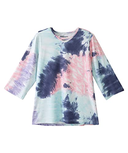 Women’s Open-Back Adaptive Criss Cross Neckline Top - Tie Dye