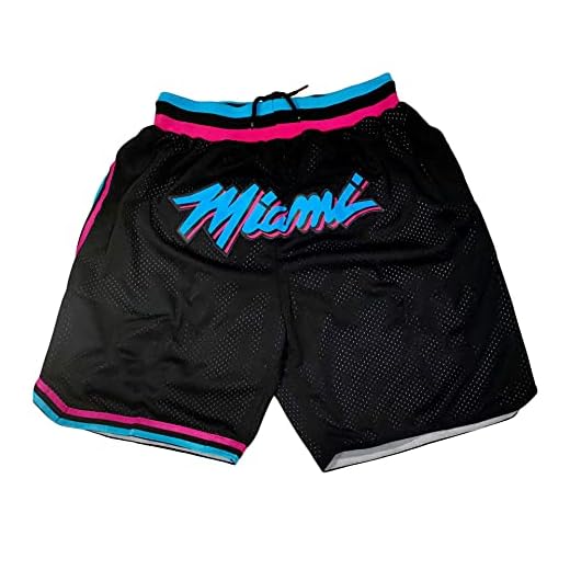 KSSXEDC Basketball Sport Shorts Fans Quick Dry Mesh Embroidered with Pockets for Men Women - Black L