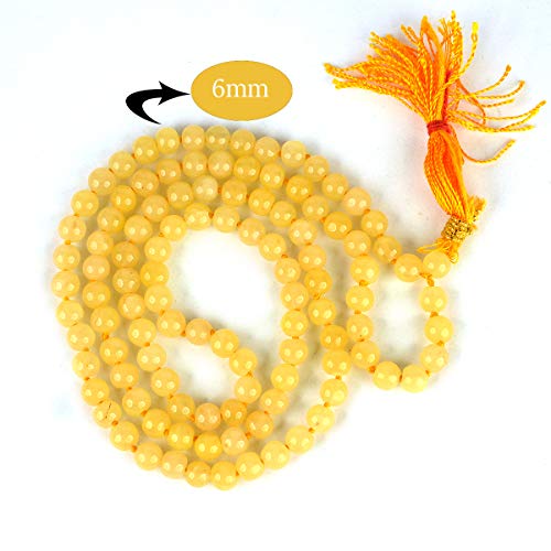 Image of Reiki Crystal Products Natural Reiki Feng-Shui Mala Necklace 6 mm Crystal Stone 108 Bead Jaap Mala for Men and Women