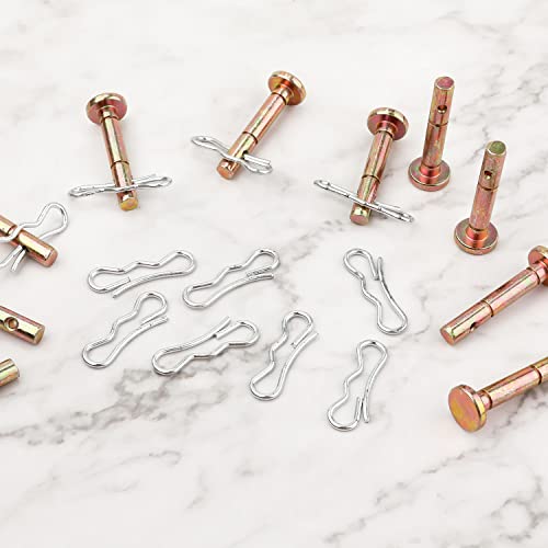 10 Stück 1,3x0,6x4,1cm Scherstifte und 10 Stück Splinte Ersatzteile Scherbolzen für Cub Cadet 738-04124A 714-04040 Schneefräse MTD Craftsman Cub Cadet