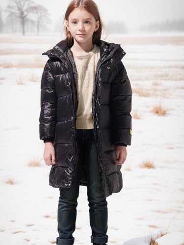 VANGULL Girls Long Mid-Weight Hooded Puffer Jacket3