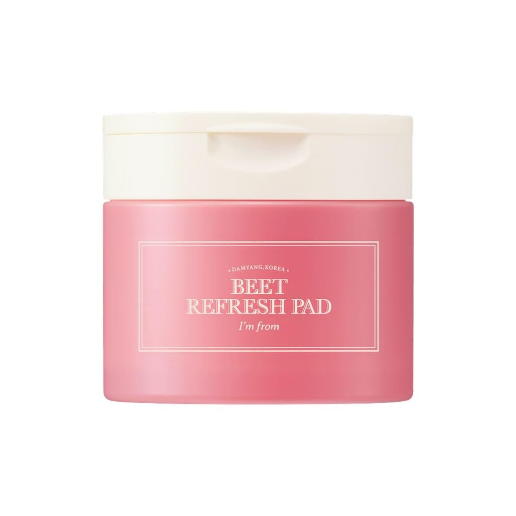 I’m from Beet Refresh Pad 60 sheets, triple-layered pads hold 260ml essence, 20% red beet extract from Korea, Full of moisture with a slice of Red Beet, vitality for dull, rough skin