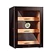 Dreistufiger Zigarren-Humidor, Zigarrenvitrine Aus Zedernholz Mit Durchsichtiger TüR Und Fenster, Mit Elektronischem Thermo-Hygrometer Und Luftbefeuchter, Kann 120–150 Zigarren Aufnehmen