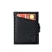 Produktbild AmorPro II Geldbörse Herren und Damen Echtes Leder - Slim Wallet - Kreditkarten Holder 8-10 Karten - Portemonnaie Herren klein, Geldbeutel Men - RFID Blocker-Material Anti-Diebstahl (Carbon)