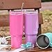 AGH 4 Pack 40 oz Sublimation Shimmer Green Pink Red Purple Tumbler with Stainless Steel Straw and Lid, Insulated Double Wall Vacuum Reusable Cups with Handle