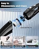 SERVOMASTER Handheld Vacuum Cleaner, Powerful Suction Car Vacuum Cleaner, Rechargeable Hand Held Vacuum Cordless with Washable HEPA Filter for Car, Home, Office, Pet Hair - Image 5