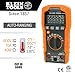 Klein Tools MM400 Multimeter, Digital Auto Ranging, AC/DC Voltage, Current, Capacitance, Frequency, Duty-Cycle, Diode, Continuity, Temp 600V