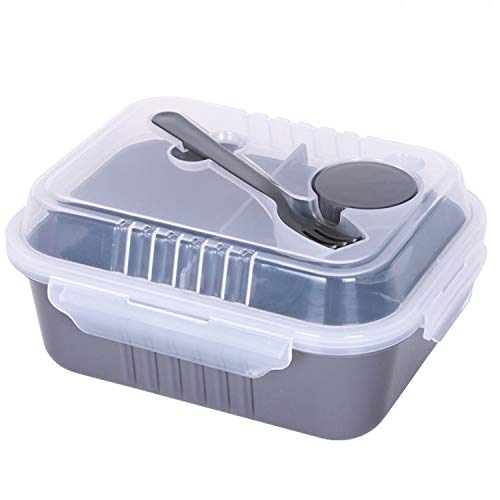 Chef's Ware Salad Lunch Box-BPA Free-large capacity 57oz -Consists of 3 component-Sauce Container