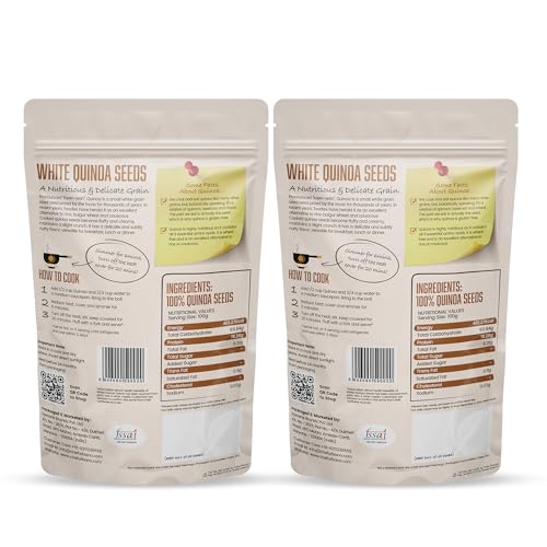 Image of Chef Urbano White Quinoa 500 g (Pack of 2) | Saponin Free | Higher Mineral Content Than Rice | Rich in Protein & Fiber | Diabetic Friendly | Aids Weight Loss | Gluten Free | Vegetarian | Non GMO | Diet Food