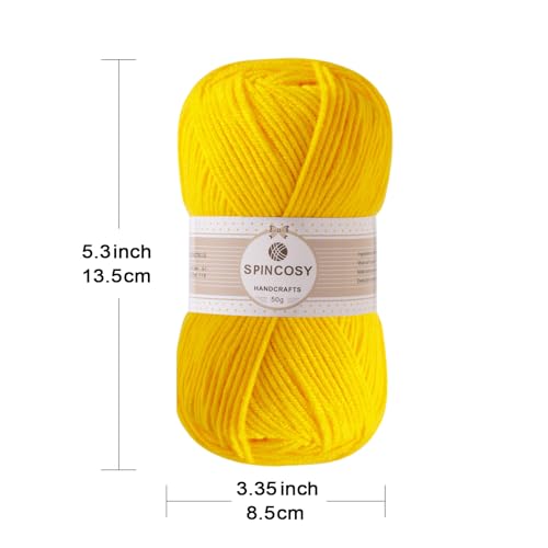 Image of 2 Pcs Crochet Yarn, Feels Soft 280 Yards Assorted Colors 4ply Acrylic Yarn,Yarn for Crochet & Hand Knitting (Milky White)