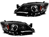 Headlight Assembly 2 Piece Set - Compatible with 2008-2011 Subaru Impreza