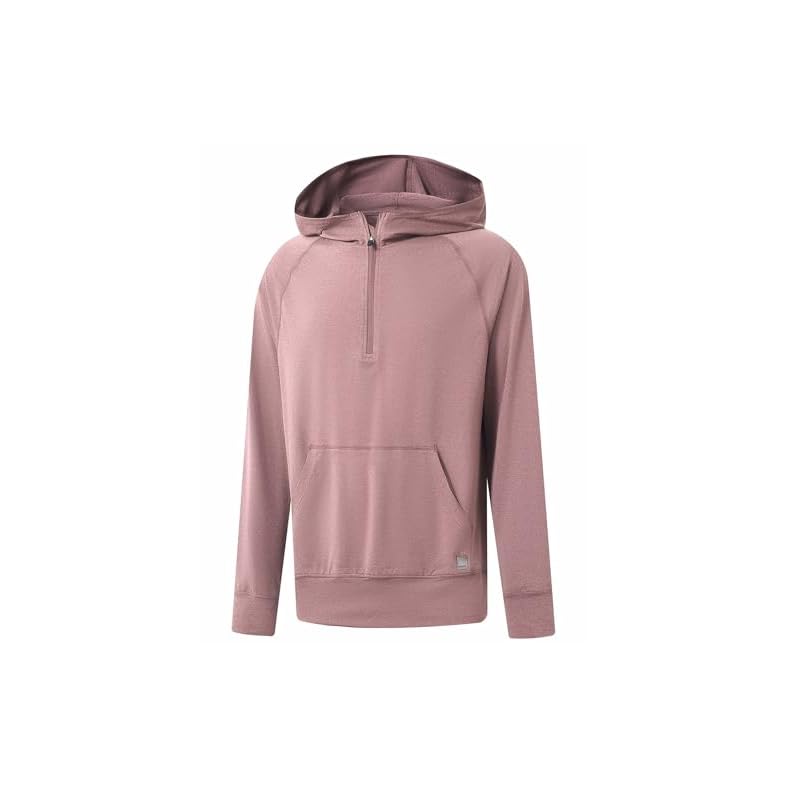 M MAELREG Hoodies For Men Long Sleeve Kangaroo Pocket Lightweight Heather Golf Quarter Zip Mens Sweatshirts Hoodies Pullover